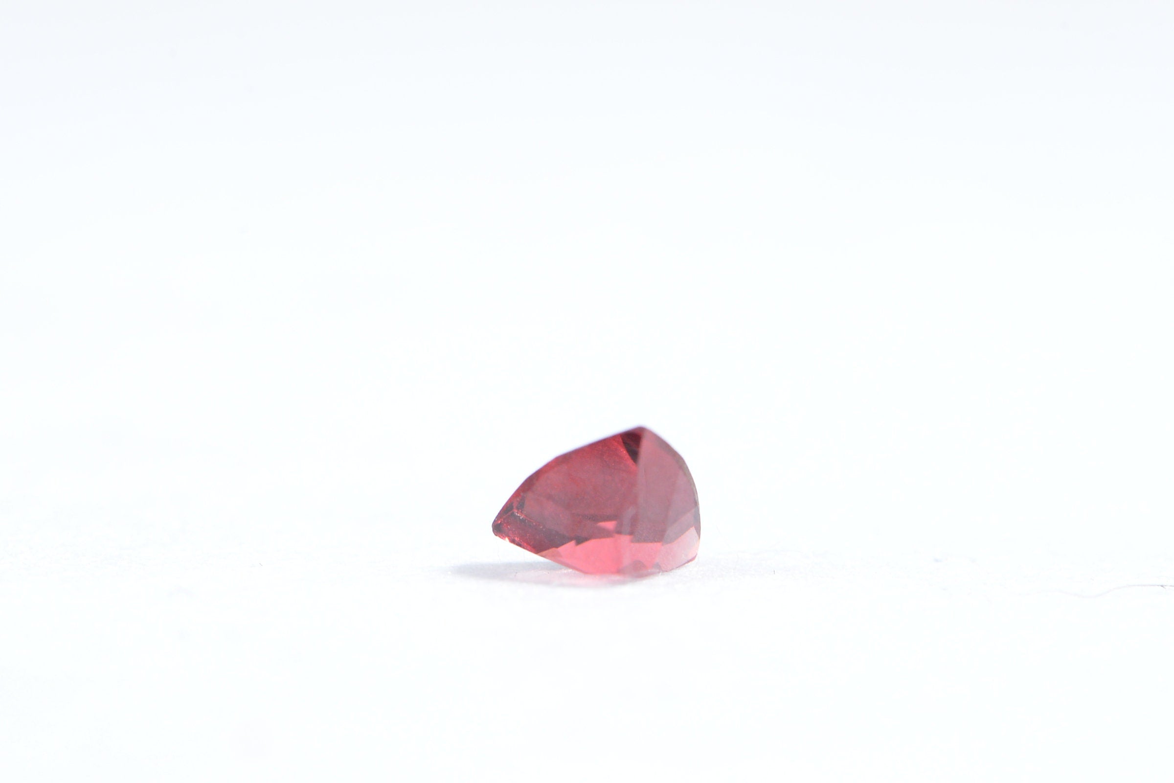 Padparadscha sapphire Trillion Cut Gemstone Point Back Synthetic  Cabochon