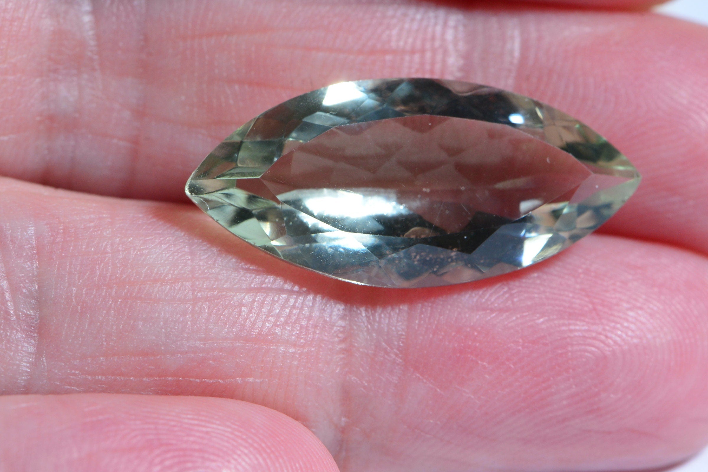 Natural Prasiolite Green Amethyst  Large Marquise  Cabochon Loose Cabochon