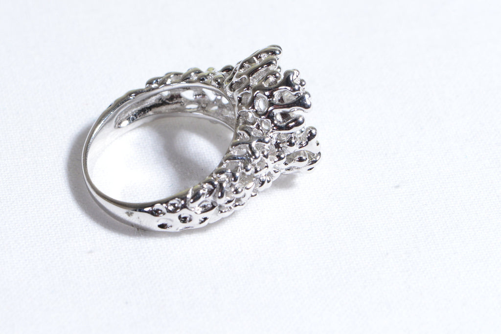 Solid Sterling Silver Bezel Set  Blank Ring Size 8, For Oval Cut Cab  Mounting