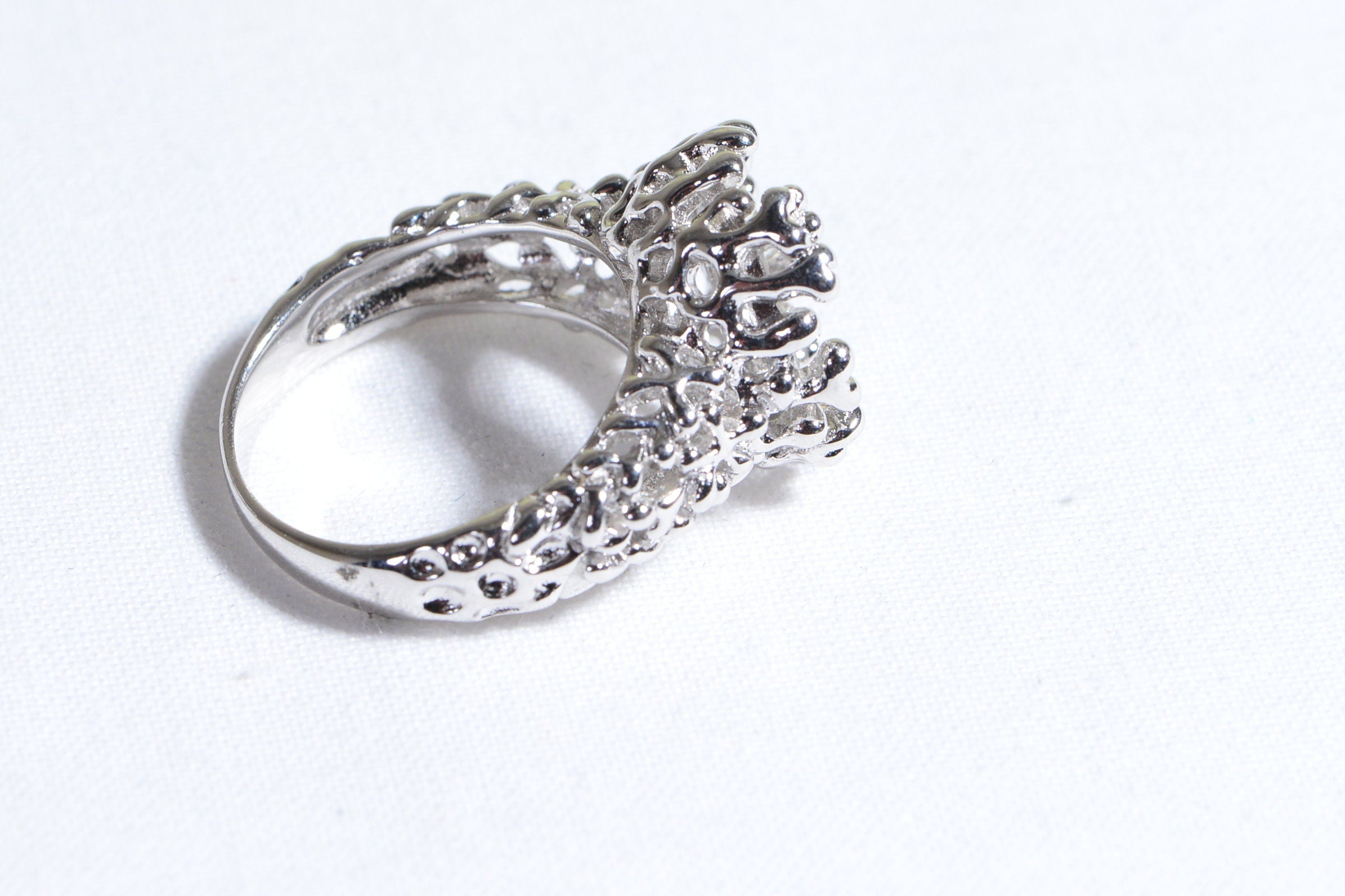 Solid Sterling Silver Bezel Set  Blank Ring Size 8, For Oval Cut Cab  Mounting