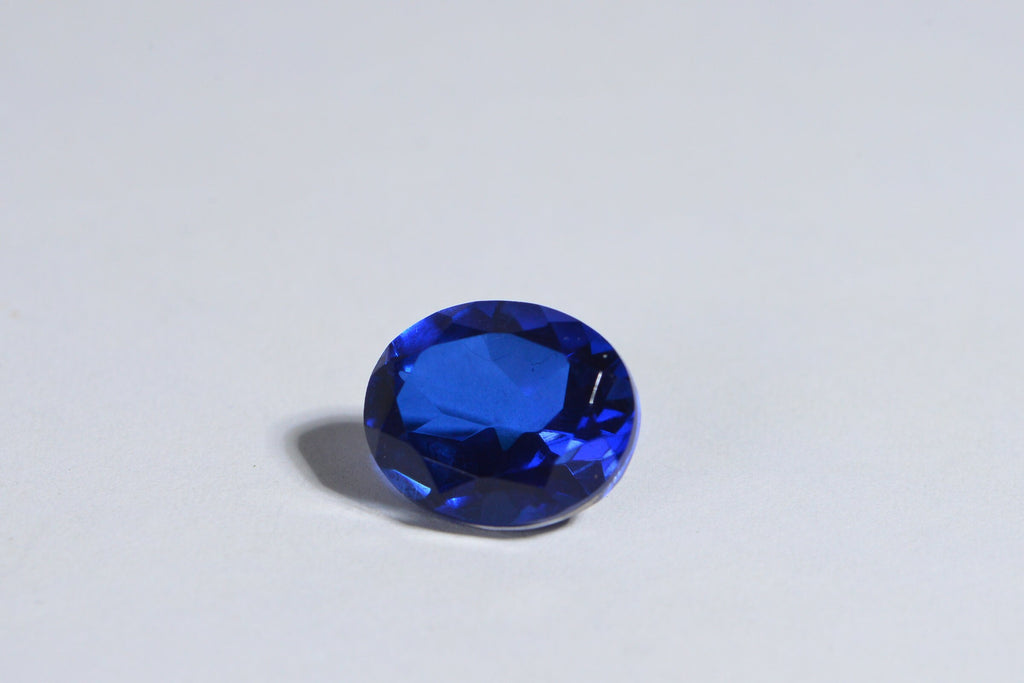 12 mm Sapphire Doublet Quartz Faceted Oval Cut Cabochon  Gemstone Loose Gems Jewelry Making