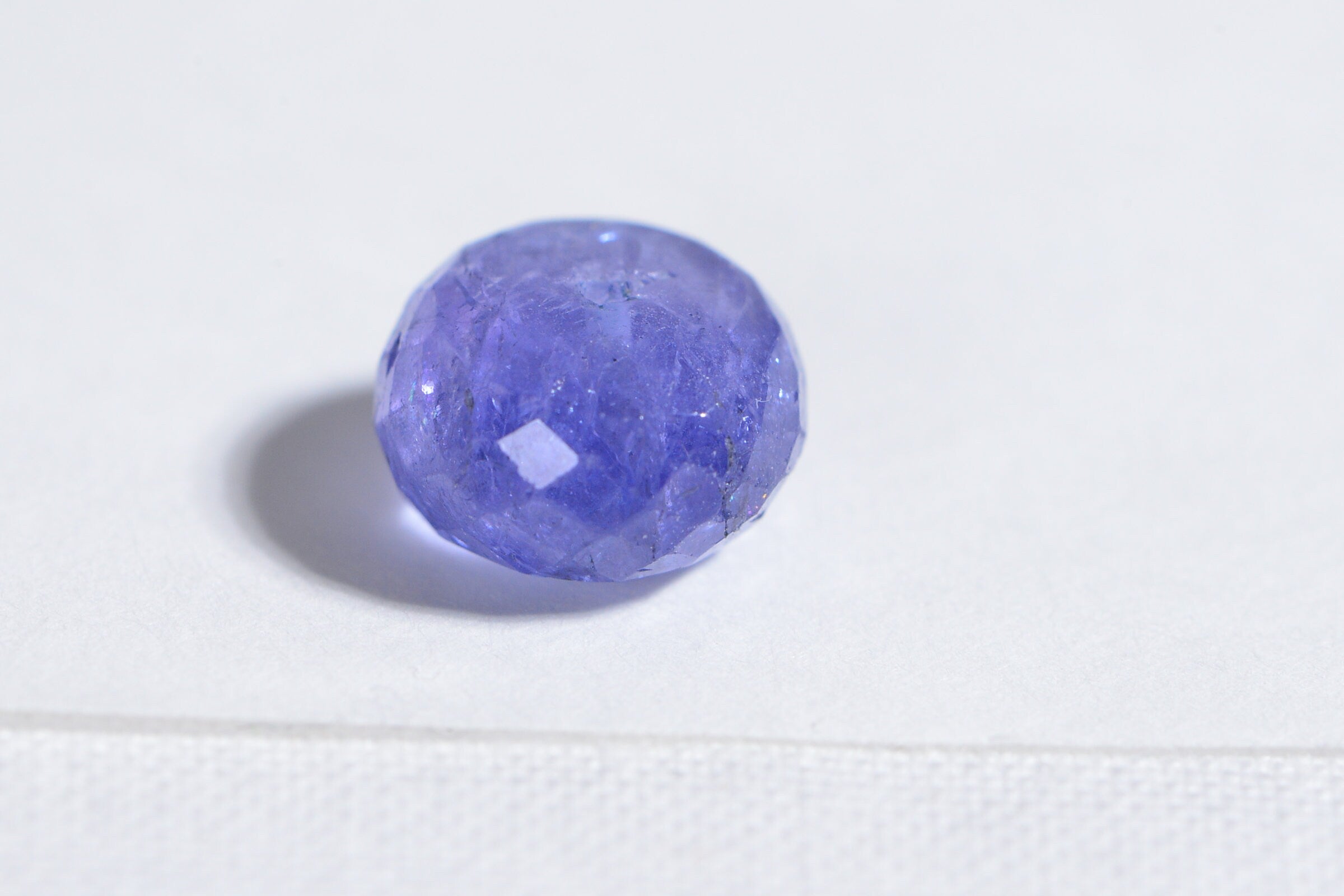 Genuine Tanzanite Bead Cabochon  gemstone  faceted  finish Round bead with hole    Birthstone December