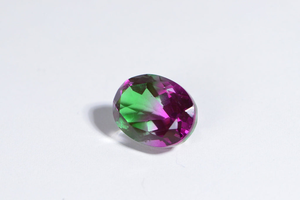watermelon Tourmaline Doublet Quartz Oval Cabochon 12mm 5ct Multi Color Gemstone