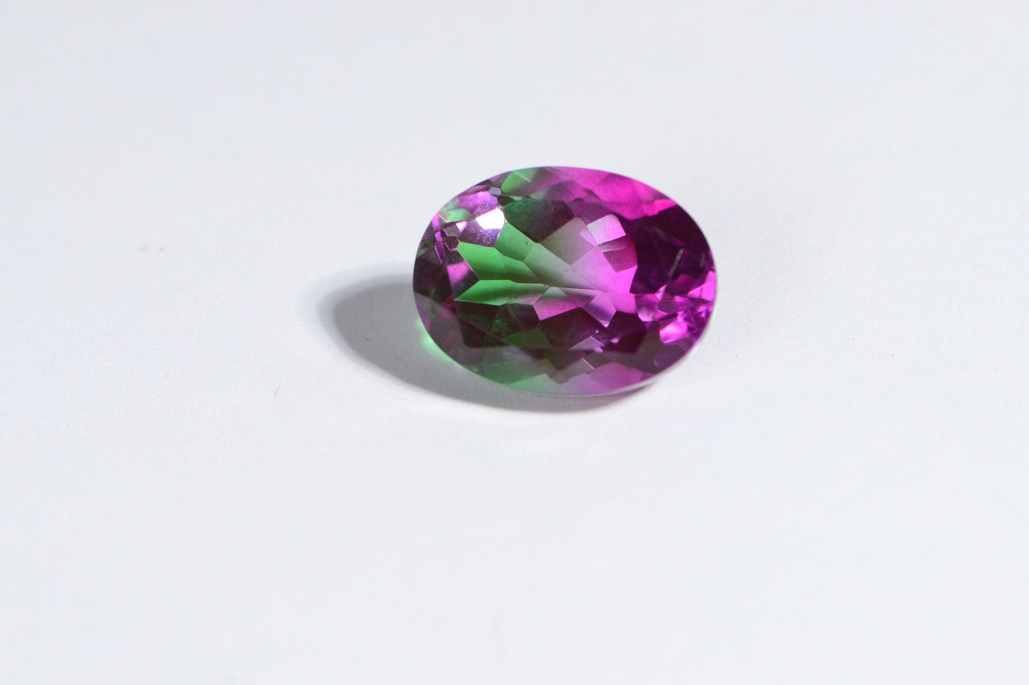 13.25ct Watermelon Tourmaline Doublet Quartz Oval Cabochon 18X13mm  Multi Color Gemstone