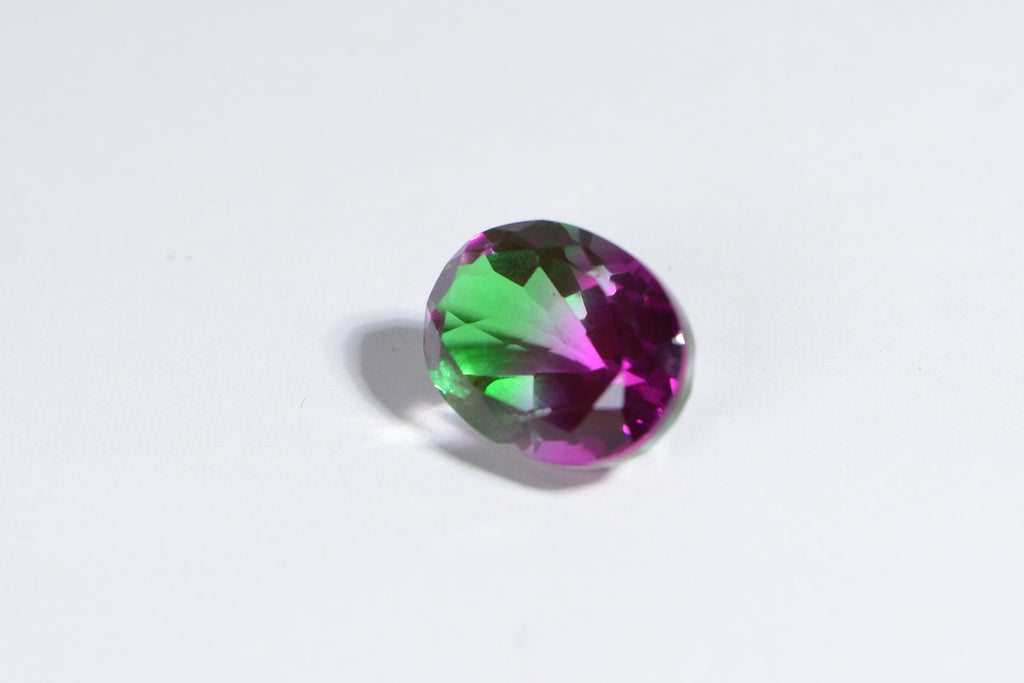 watermelon Tourmaline Doublet Quartz Oval Cabochon 12mm 5ct Multi Color Gemstone
