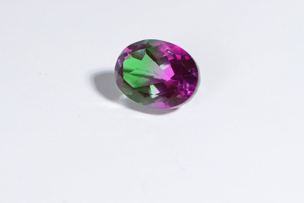 watermelon Tourmaline Doublet Quartz Oval Cabochon 12mm 5ct Multi Color Gemstone