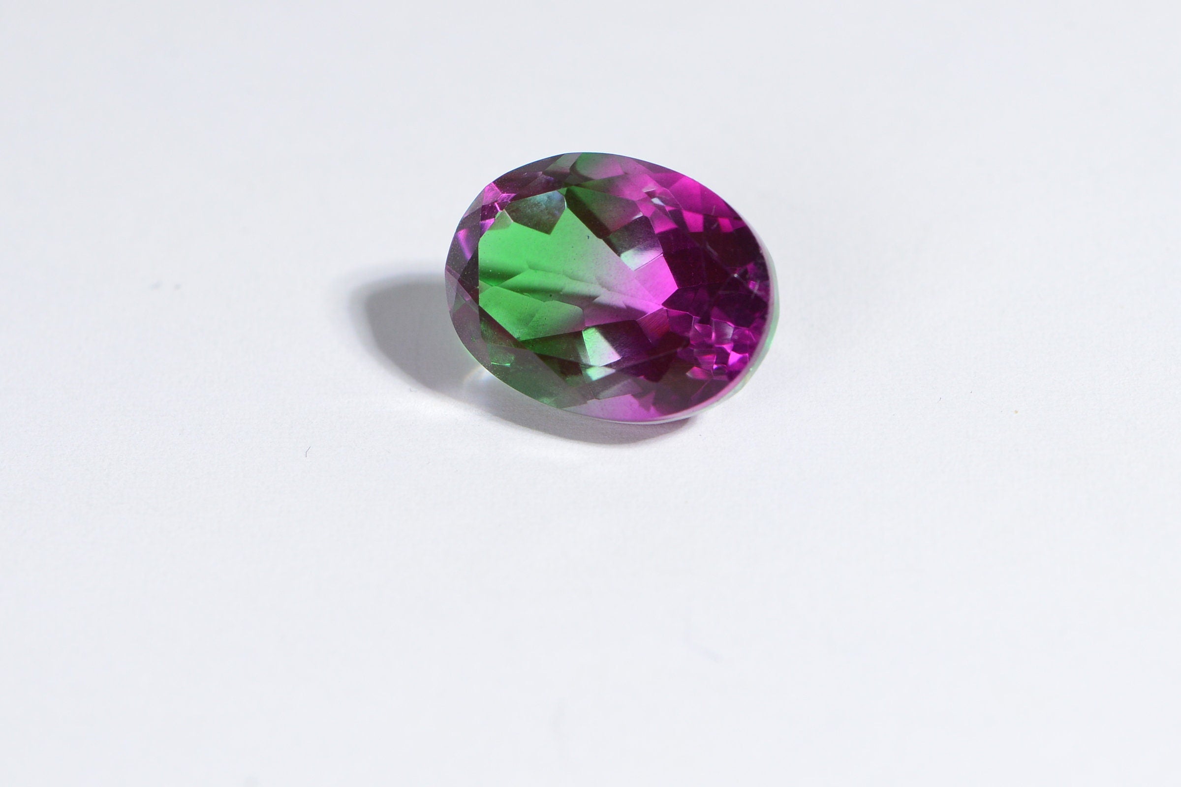 watermelon Tourmaline Doublet Quartz Oval Cabochon 12mm 5ct Multi Color Gemstone