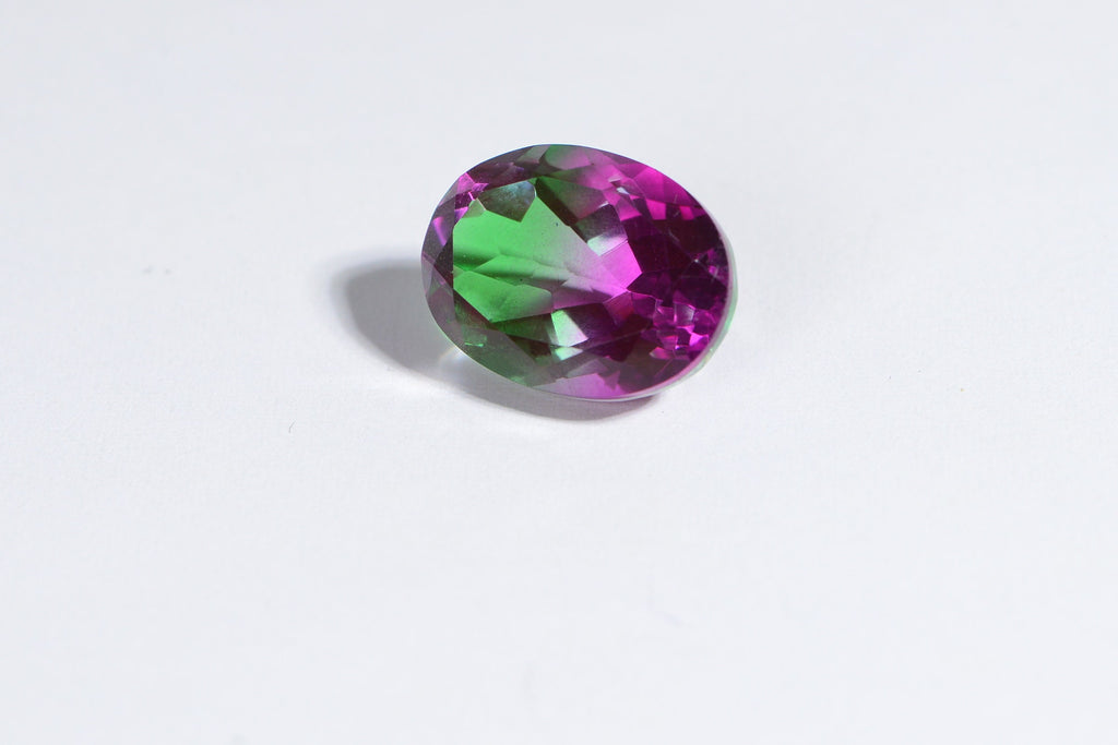 13.25ct Watermelon Tourmaline Doublet Quartz Oval Cabochon 18X13mm  Multi Color Gemstone