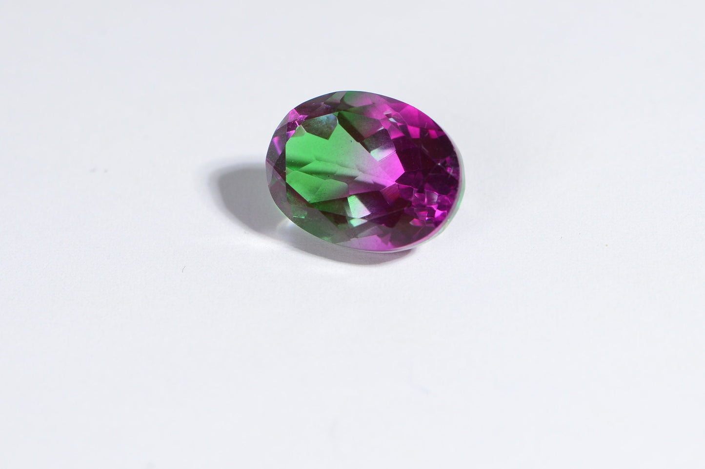 13.25ct Watermelon Tourmaline Doublet Quartz Oval Cabochon 18X13mm  Multi Color Gemstone