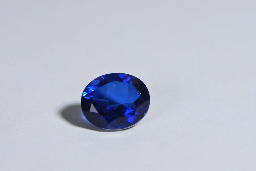 12 mm Sapphire Doublet Quartz Faceted Oval Cut Cabochon  Gemstone Loose Gems Jewelry Making