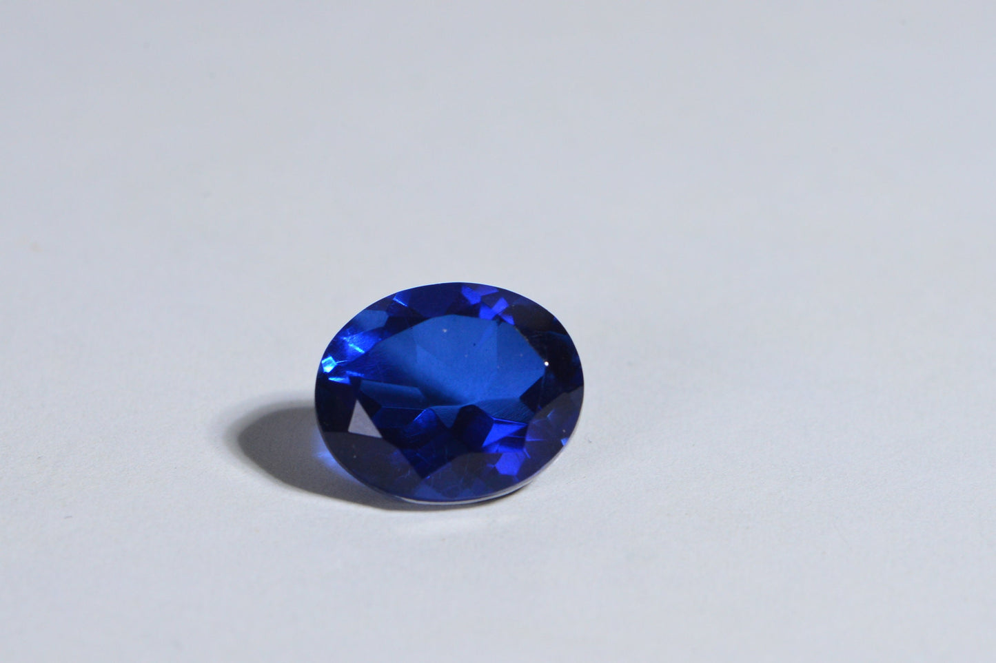 12 mm Sapphire Doublet Quartz Faceted Oval Cut Cabochon  Gemstone Loose Gems Jewelry Making
