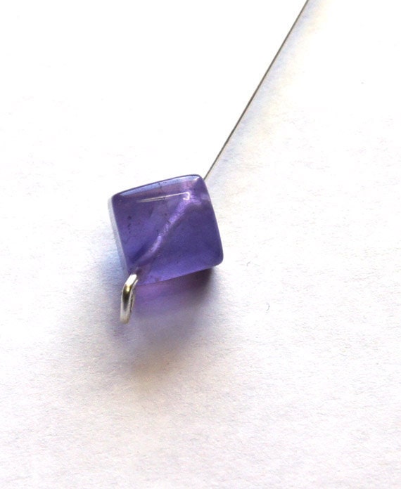 Amethyst gemstone cube shape beads 10 mm 6pcs/ Natural Gemstone Bead supplies
