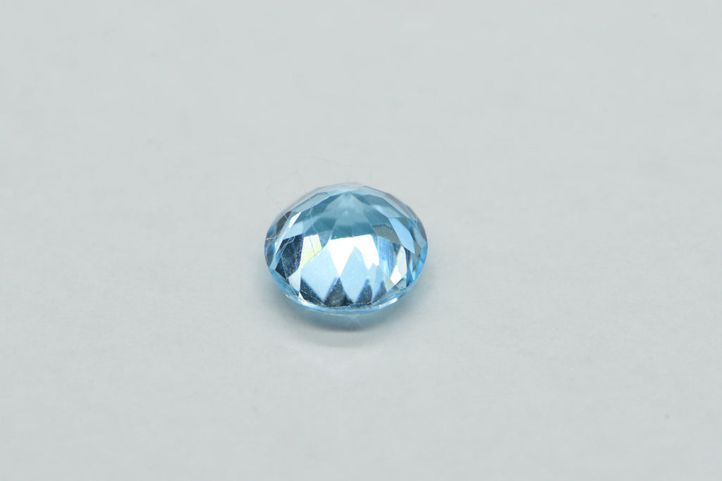 AAA Blue Topaz Gemstone: 6mm Round Faceted Crystal