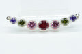 Rainbow Swarovski Crystal  Sterling Silver Round Link Bracelet Necklace Unfinished Jewelry Supply