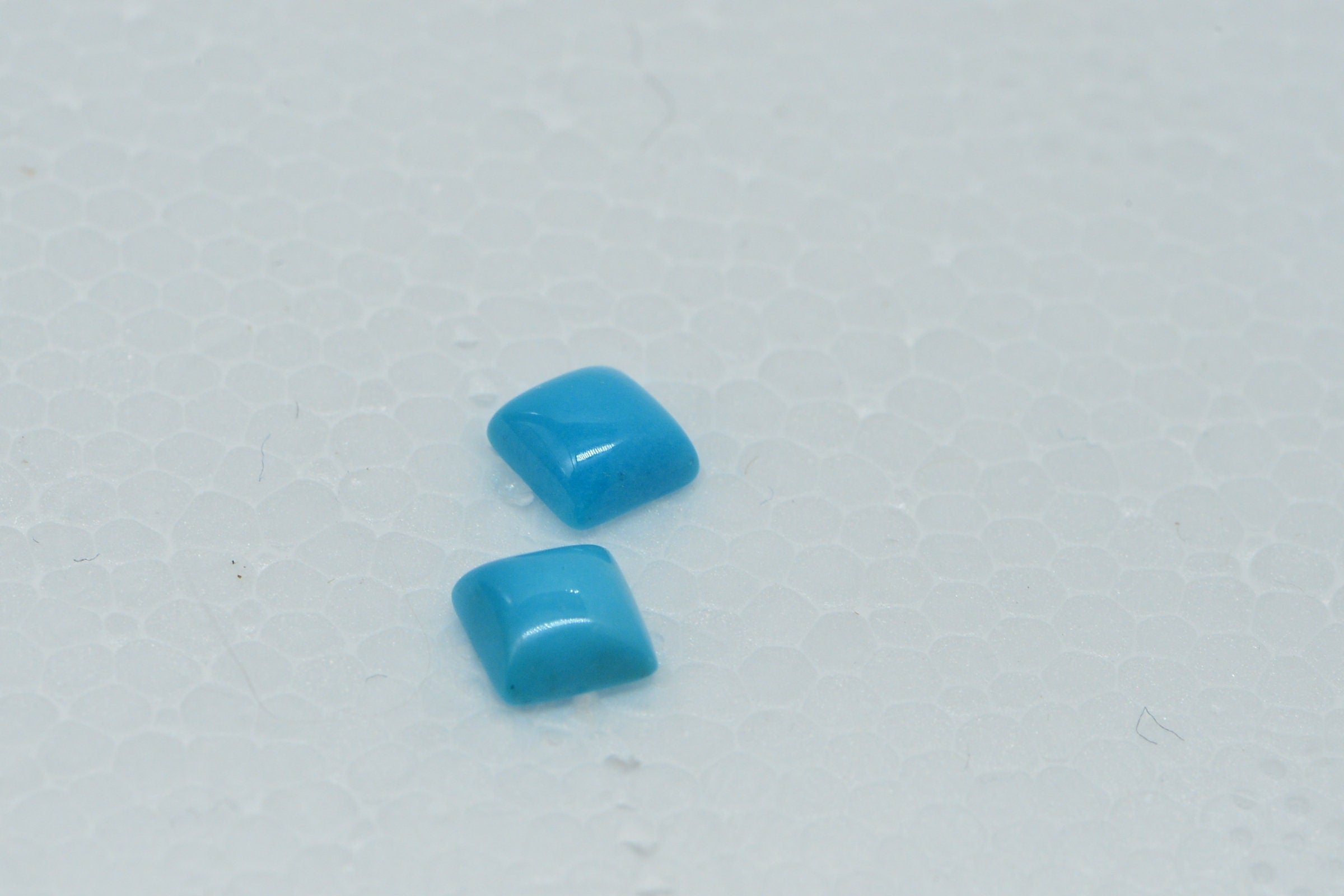 Sleeping Beauty Turquoise Stone: Cushion Square Cabochon (4.8x2.2mm)