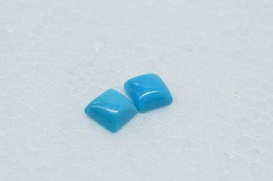 Sleeping Beauty Turquoise Stone: Cushion Square Cabochon (4.8x2.2mm)