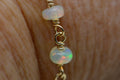 Ethiopian Welo Opal Bracelet: 14k Gold Filled Chain, October Birthstone