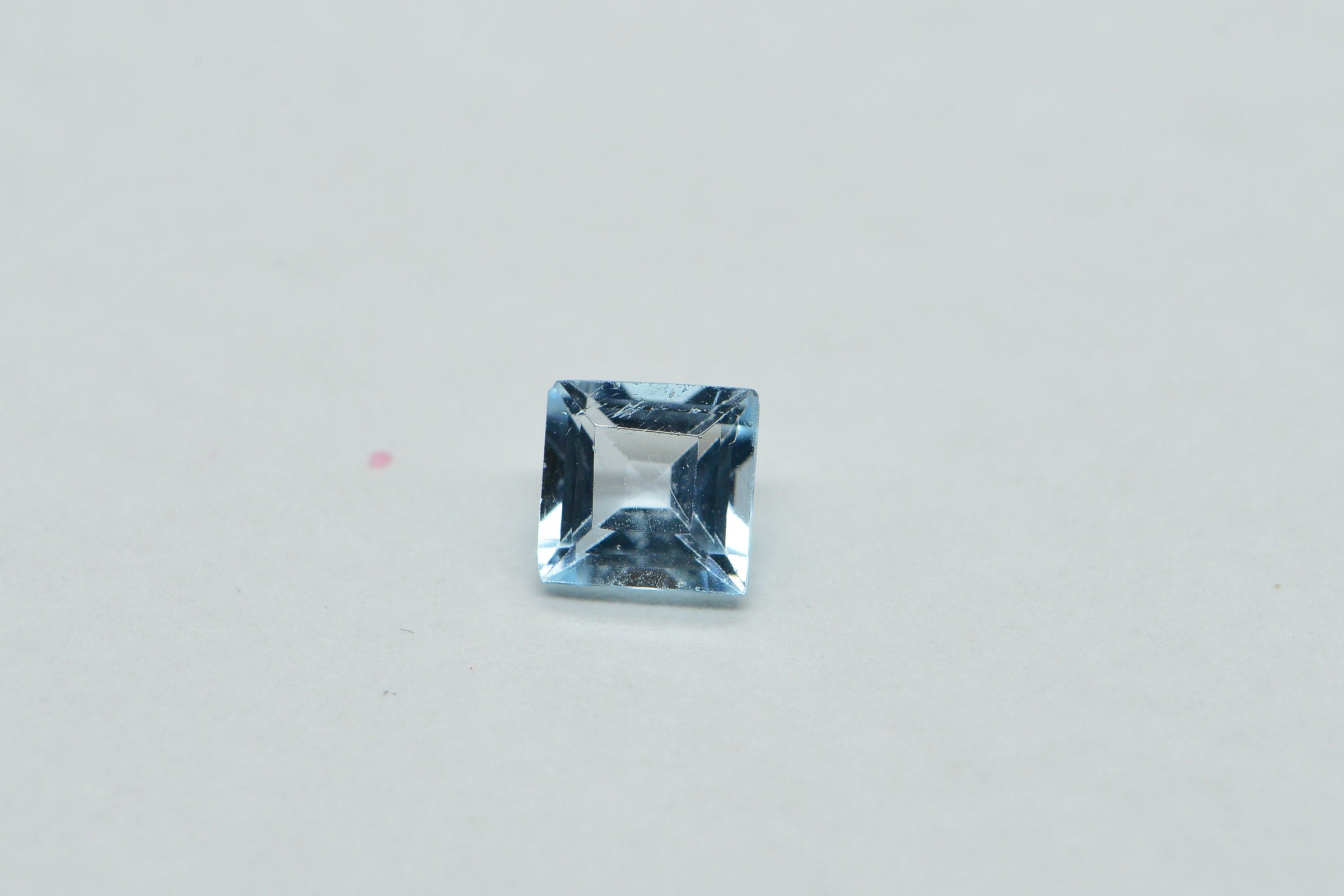 5mm Princess Cut Natural Blue Topaz Cabochon: AAA Quality