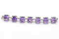 Amethyst Bracelet Link: Sterling Silver Connector, 5mm Stone