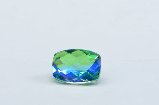 Peacock Quartz Octagon Multiple Cut 17X12X8.5mm Large Rectangle Cabochon