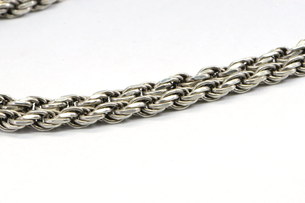 Italian Sterling Silver Diamond Cut Rope Chain - 16 inch