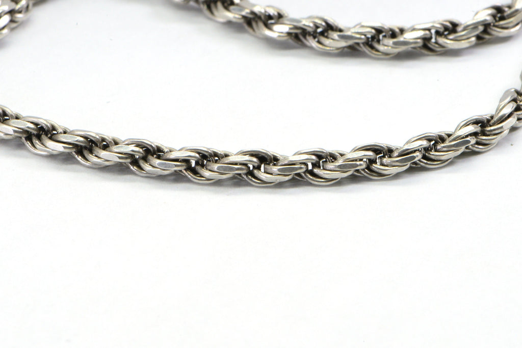Italian Sterling Silver Diamond Cut Rope Chain - 16 inch