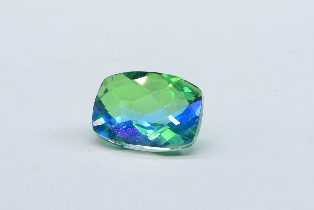 Peacock Quartz Octagon Multiple Cut 17X12X8.5mm Large Rectangle Cabochon