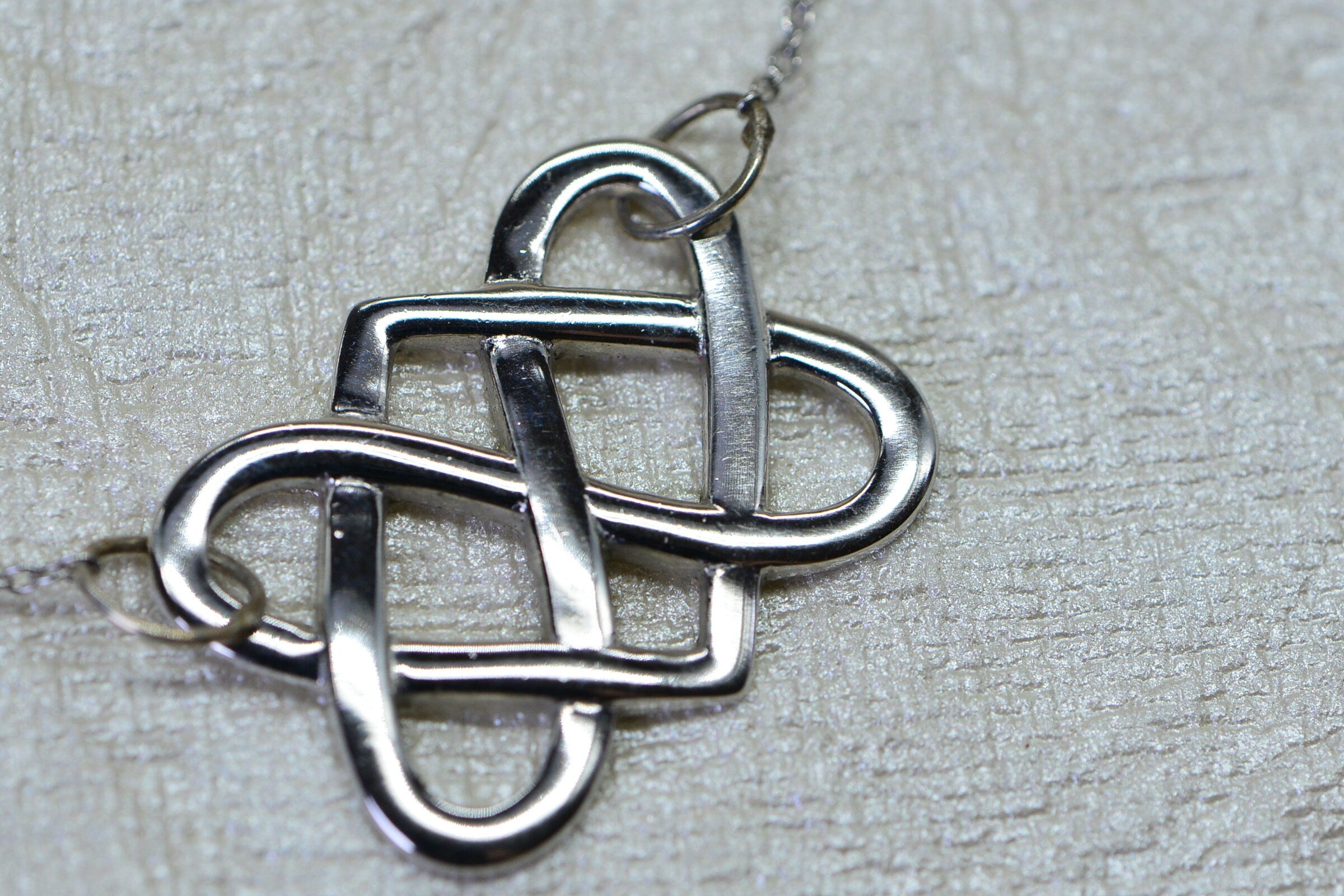 Celtic Knot Sterling Silver Pendant Necklace - 18 Inch