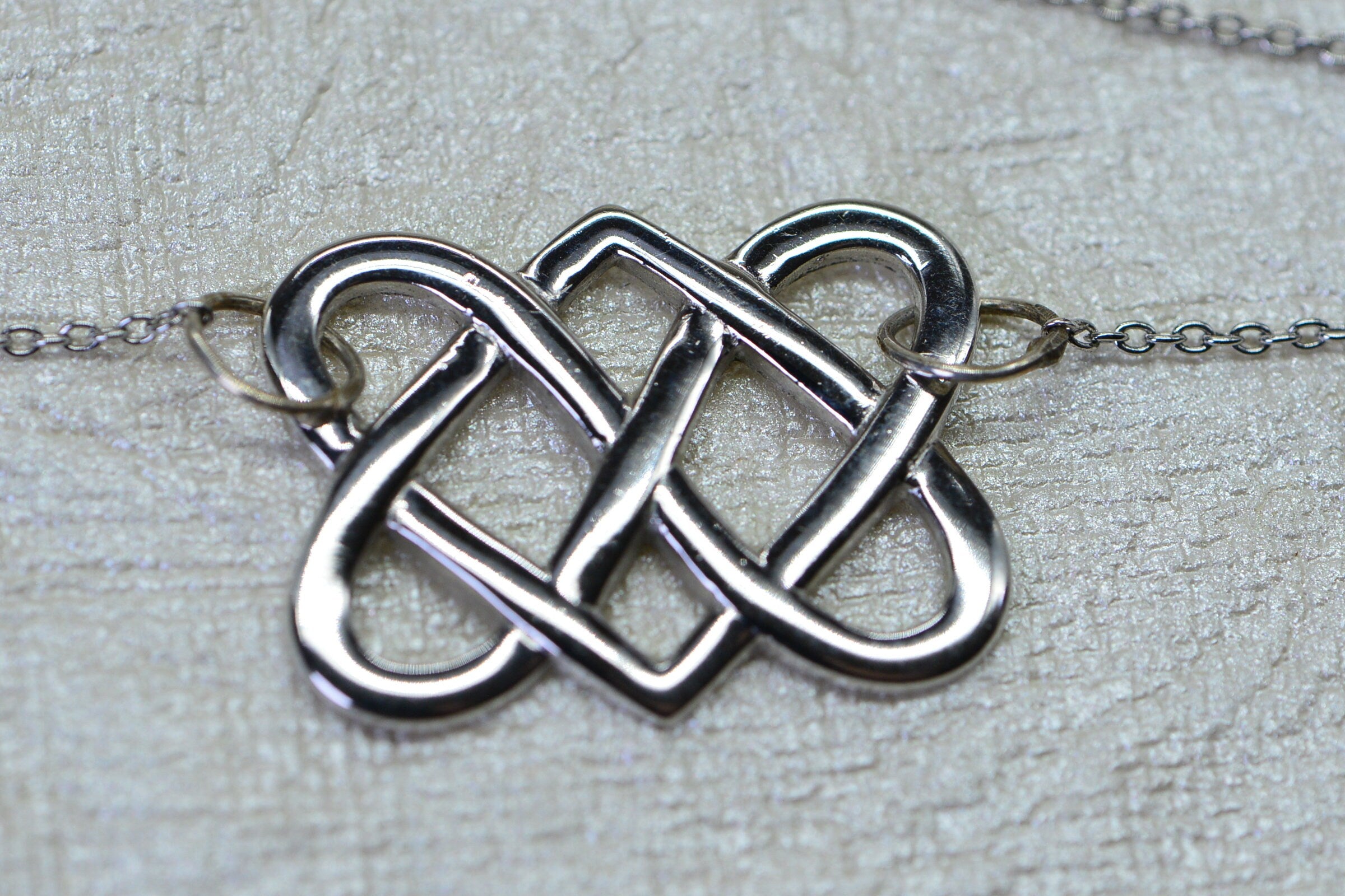 Celtic Knot Sterling Silver Pendant Necklace - 18 Inch