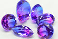 Color Change Alexandrite Doublet Quartz Lab Creative Oval Cabochon Stone For Rings