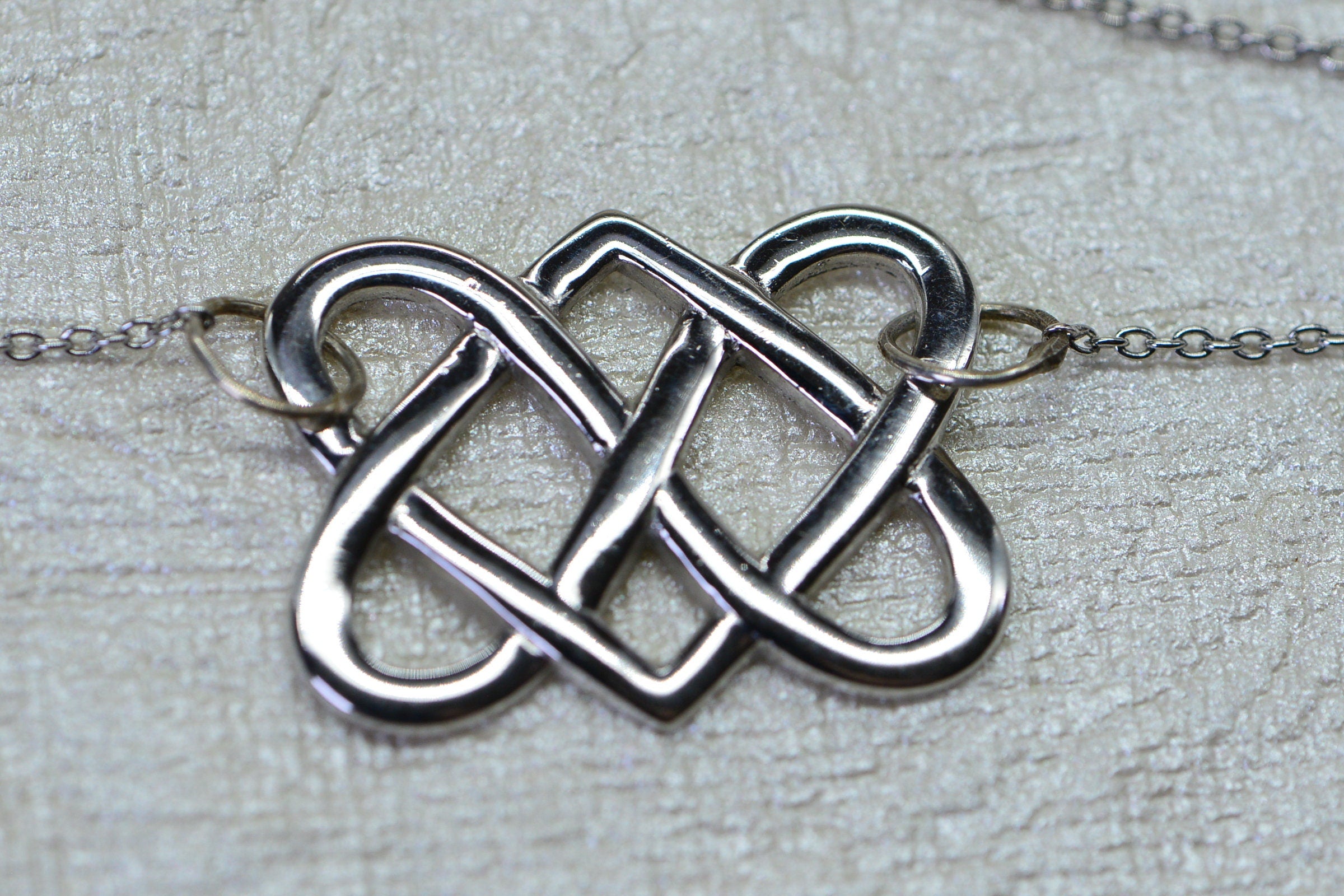 Celtic Knot Sterling Silver Pendant Necklace - 18 Inch
