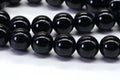 Black Tourmaline  8mm Real Gemstone Black Smooth Round