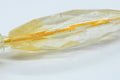 Faceted Citrine Gemstone Beads: Light Canary Yellow, 30x9mm (6 Pcs)