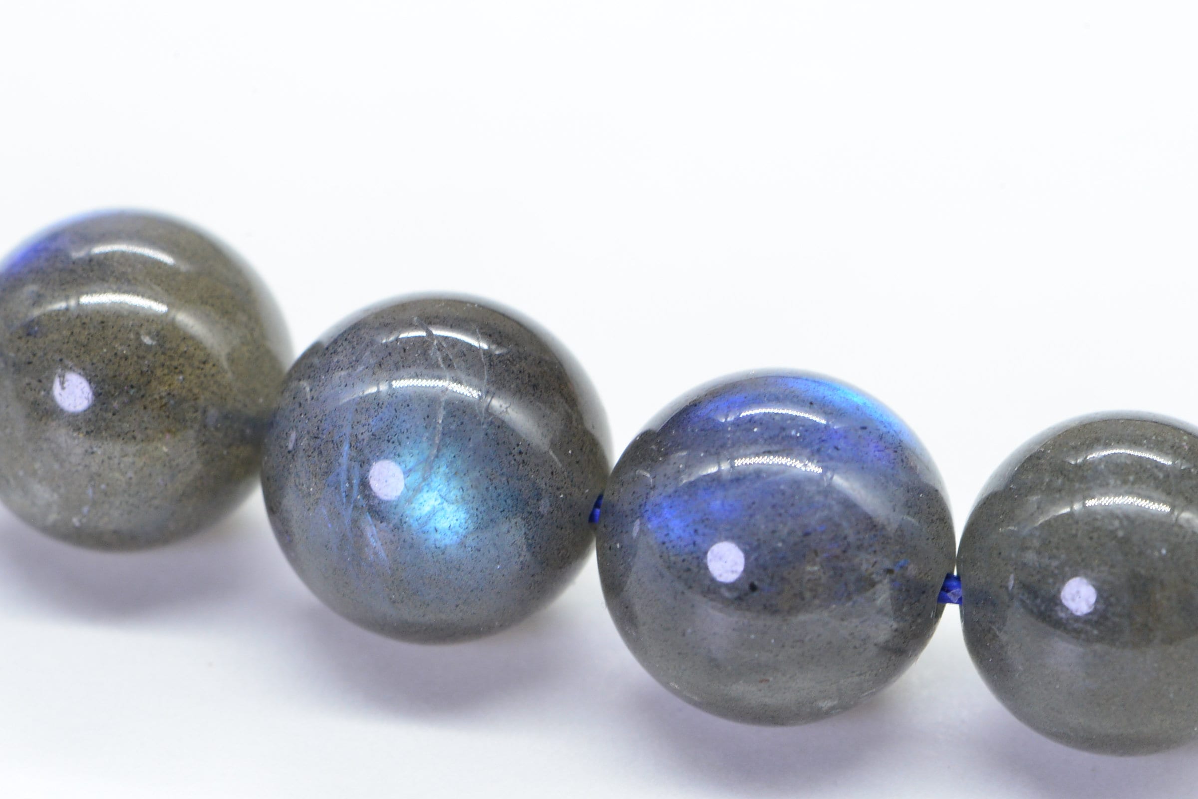 10mm Labradorite  Beads Natural Gemstone  Loose Beads  Flash Blue Sparkly