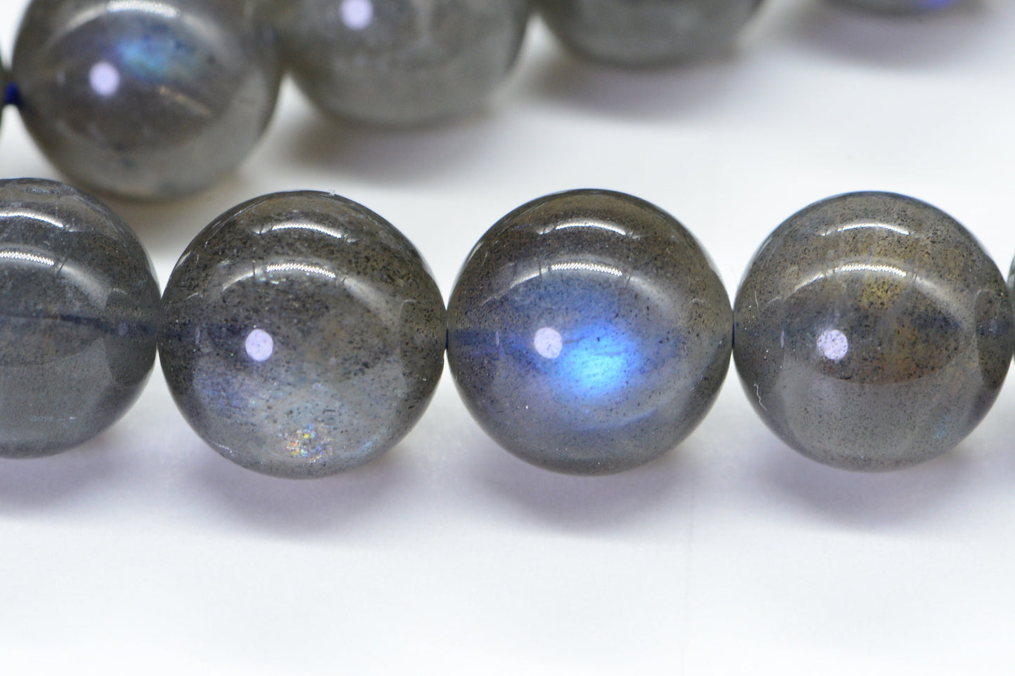 10mm Labradorite  Beads Natural Gemstone  Loose Beads  Flash Blue Sparkly