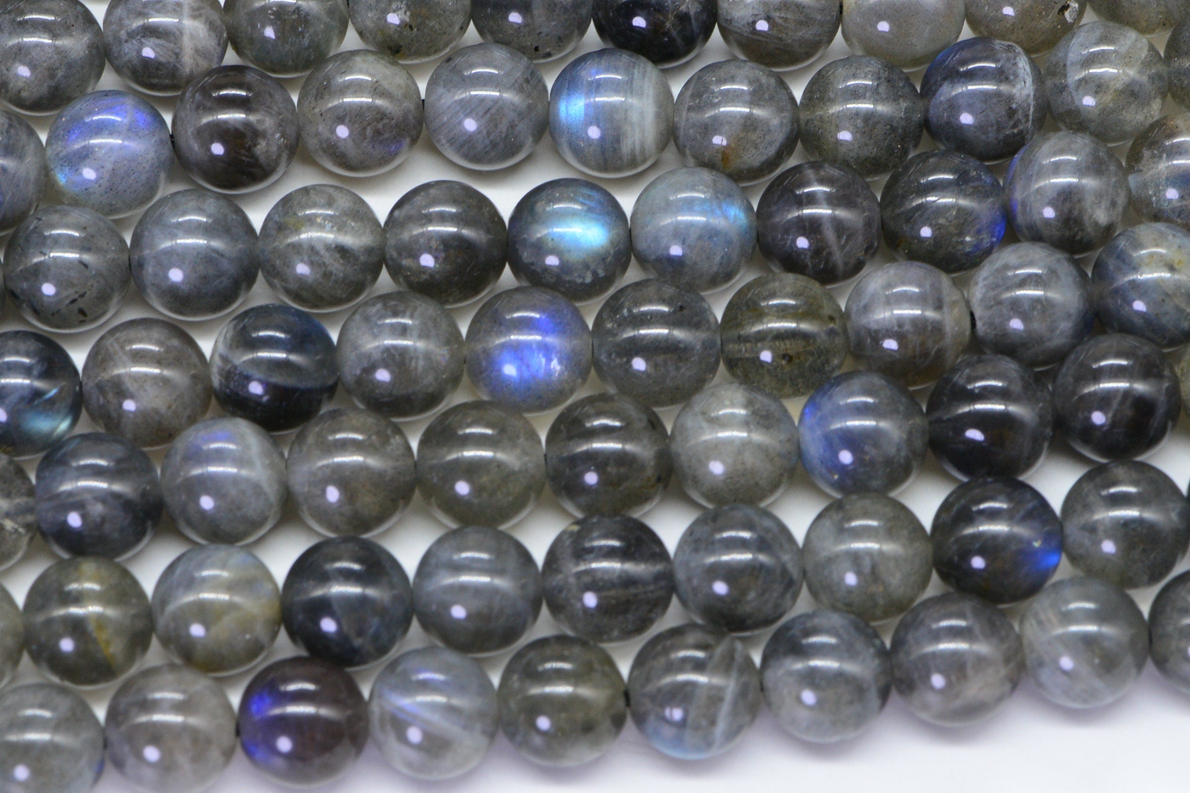 Labradorite Beads Round 8 mm Natural Gemstone Beads Jewelry Making Supplies