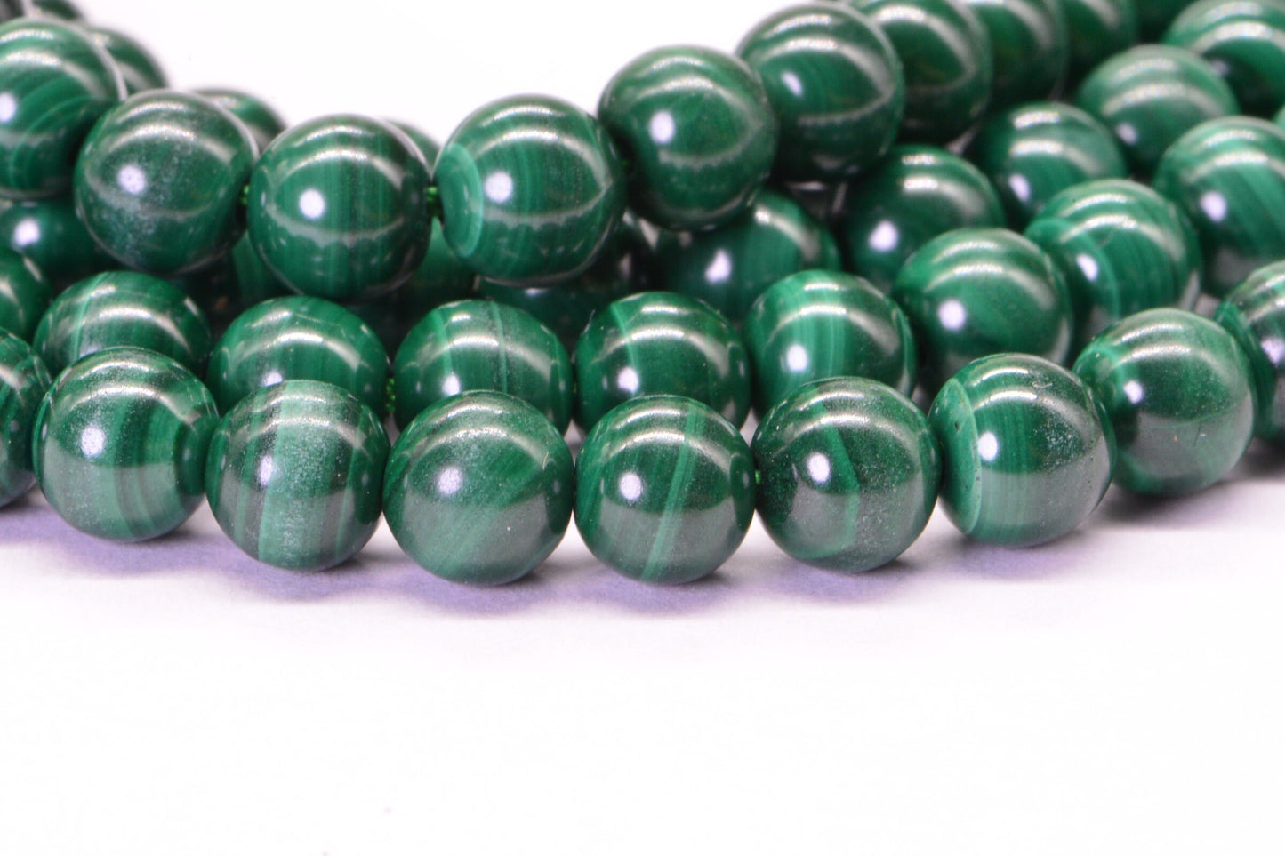 5mm Chatoyant Malachite Beads: Natural Gemstone Jewelry Supplies