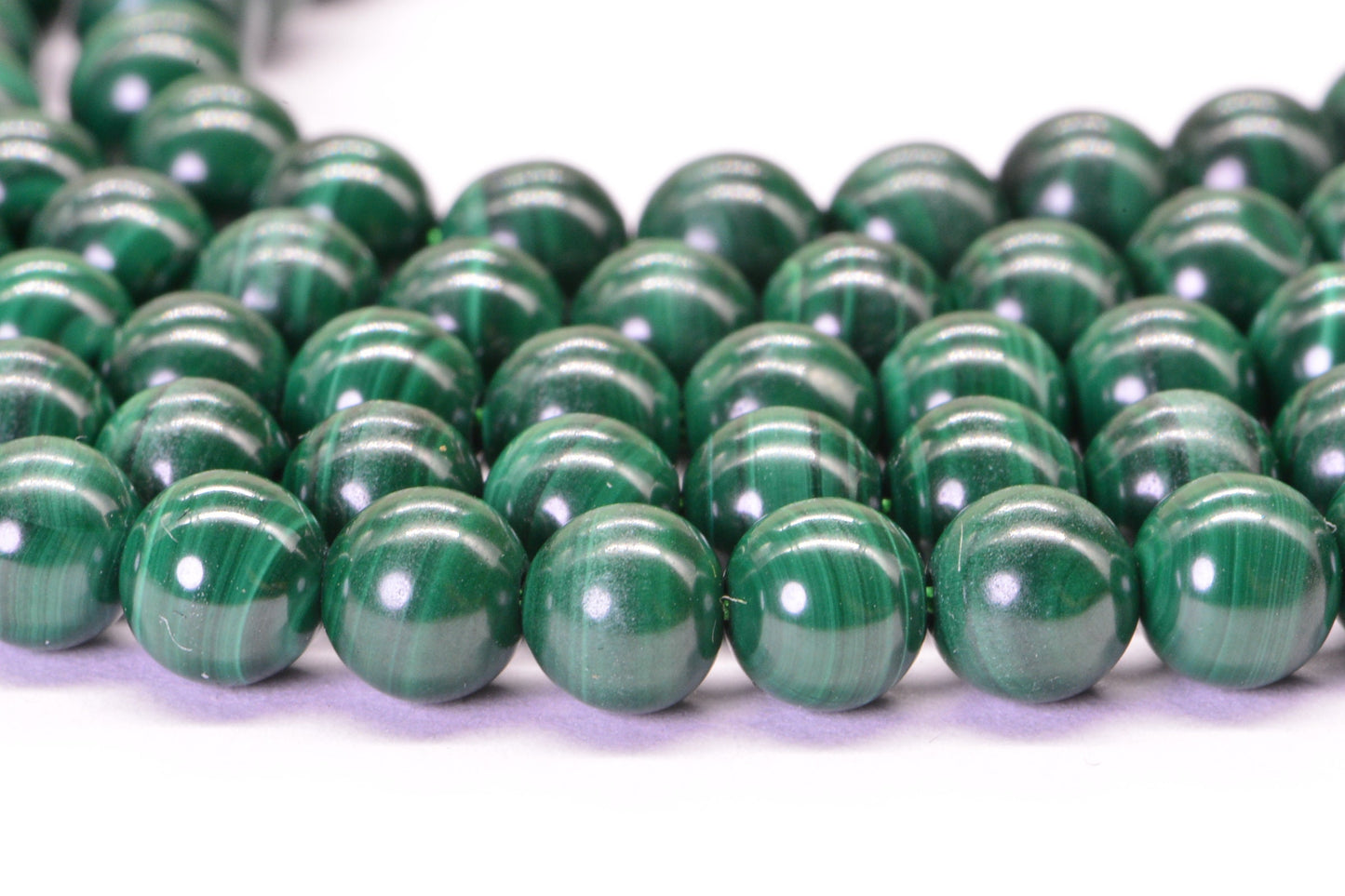 5mm Chatoyant Malachite Beads: Natural Gemstone Jewelry Supplies