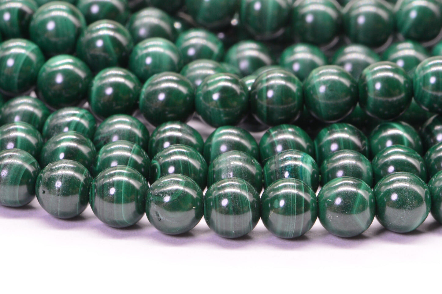 5mm Chatoyant Malachite Beads: Natural Gemstone Jewelry Supplies