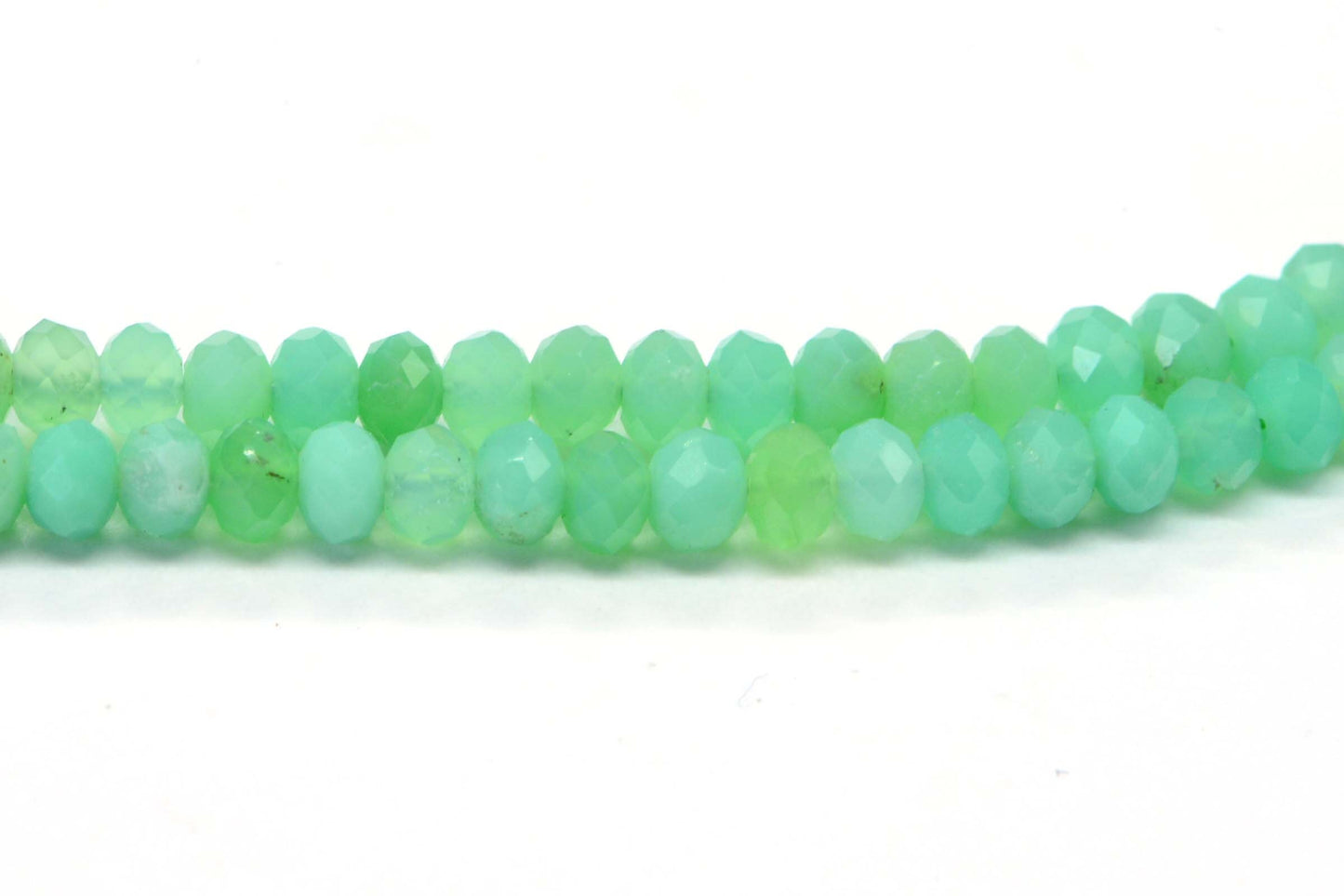 3mm Chrysoprase Faceted Rondelle Beads half strand