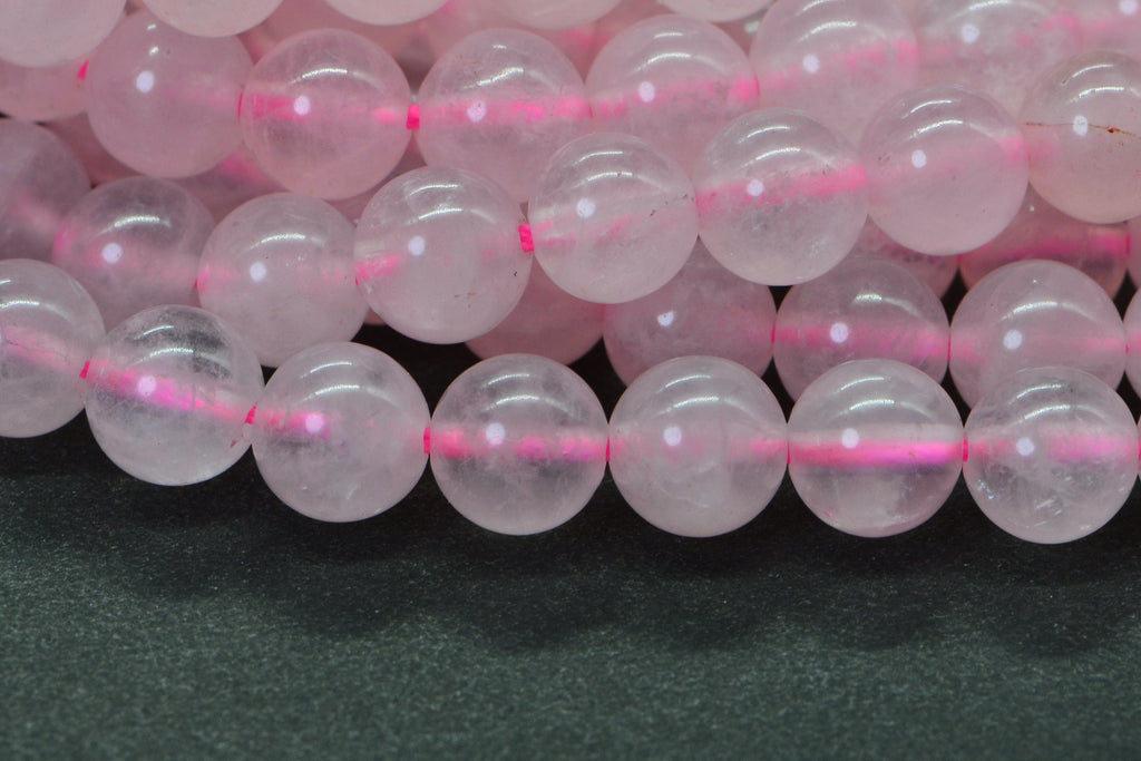 Pink Rose Quartz Beads: 6mm Round Gemstone, 15 3/4" Strand