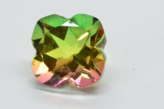watermelon Tourmaline Doublet Quartz Cushion Square Cabochon 12mm Multi Color Gemstone octagon cut