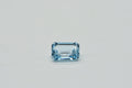 Natural Aqua Blue Topaz Gemstone: Emerald Faceted Cut, 1.25 Carat