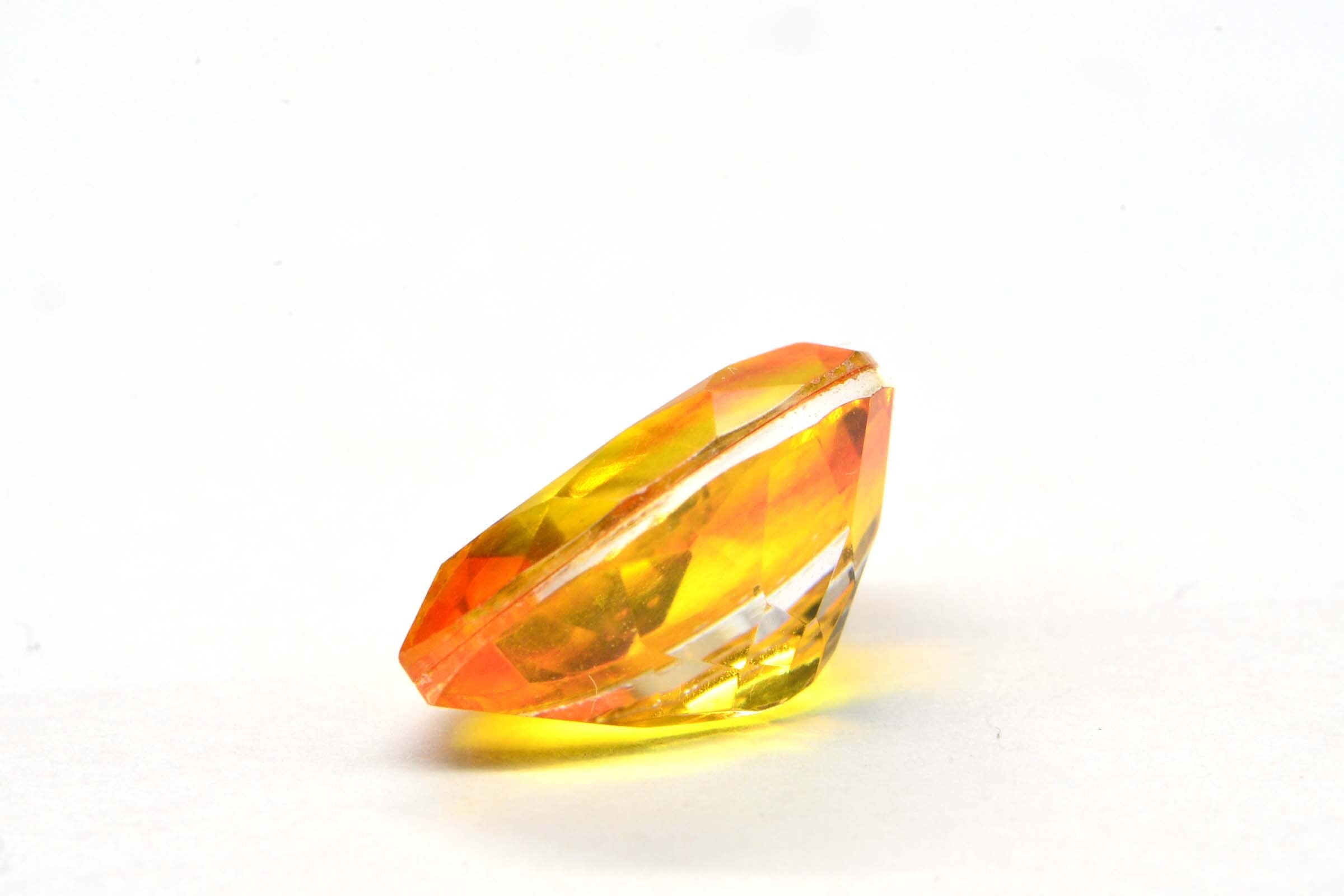 Brazilian Citrine Doublet: Emerald & Pear Cut Yellow-Orange Gemstone
