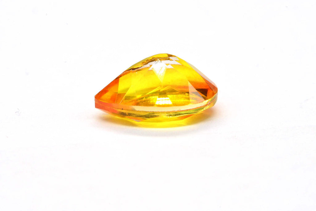 Brazilian Citrine Sunset Color Pear Shape Cabochon Yellow Orange Gemstone