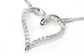 Diamond Heart Pendant: 14K Gold Vermeil, Sterling Silver Chain