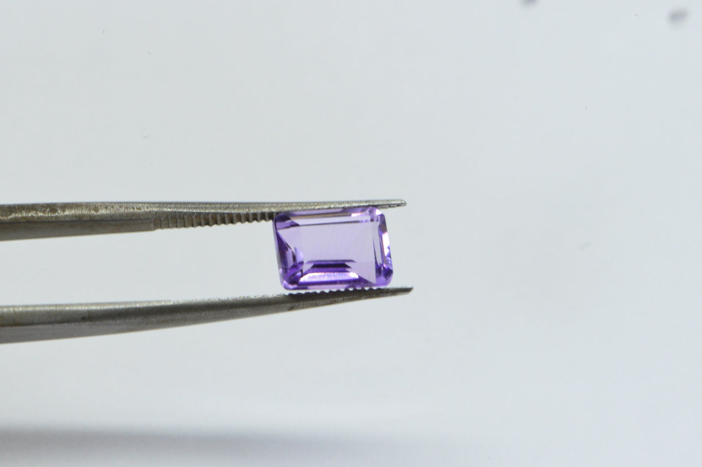 Natural Amethyst Rectangle Faceted Cabochon 7X5 mm Emerald Cut Amethyst