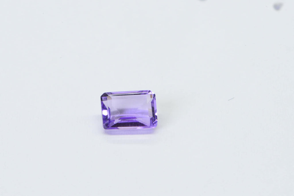 Natural Amethyst Rectangle Faceted Cabochon 7X5 mm Emerald Cut Amethyst