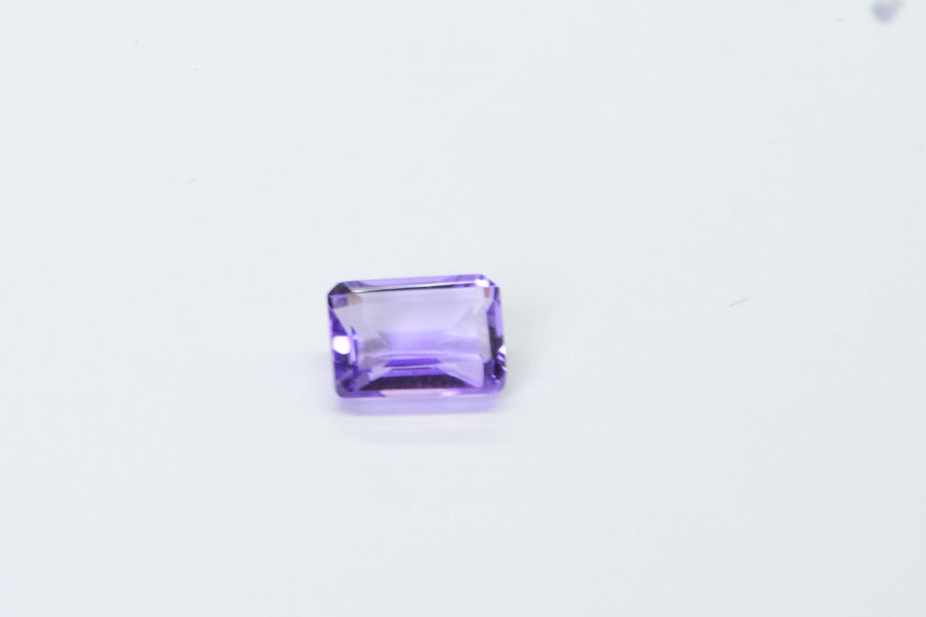 Natural Amethyst Rectangle Faceted Cabochon 7X5 mm Emerald Cut Amethyst