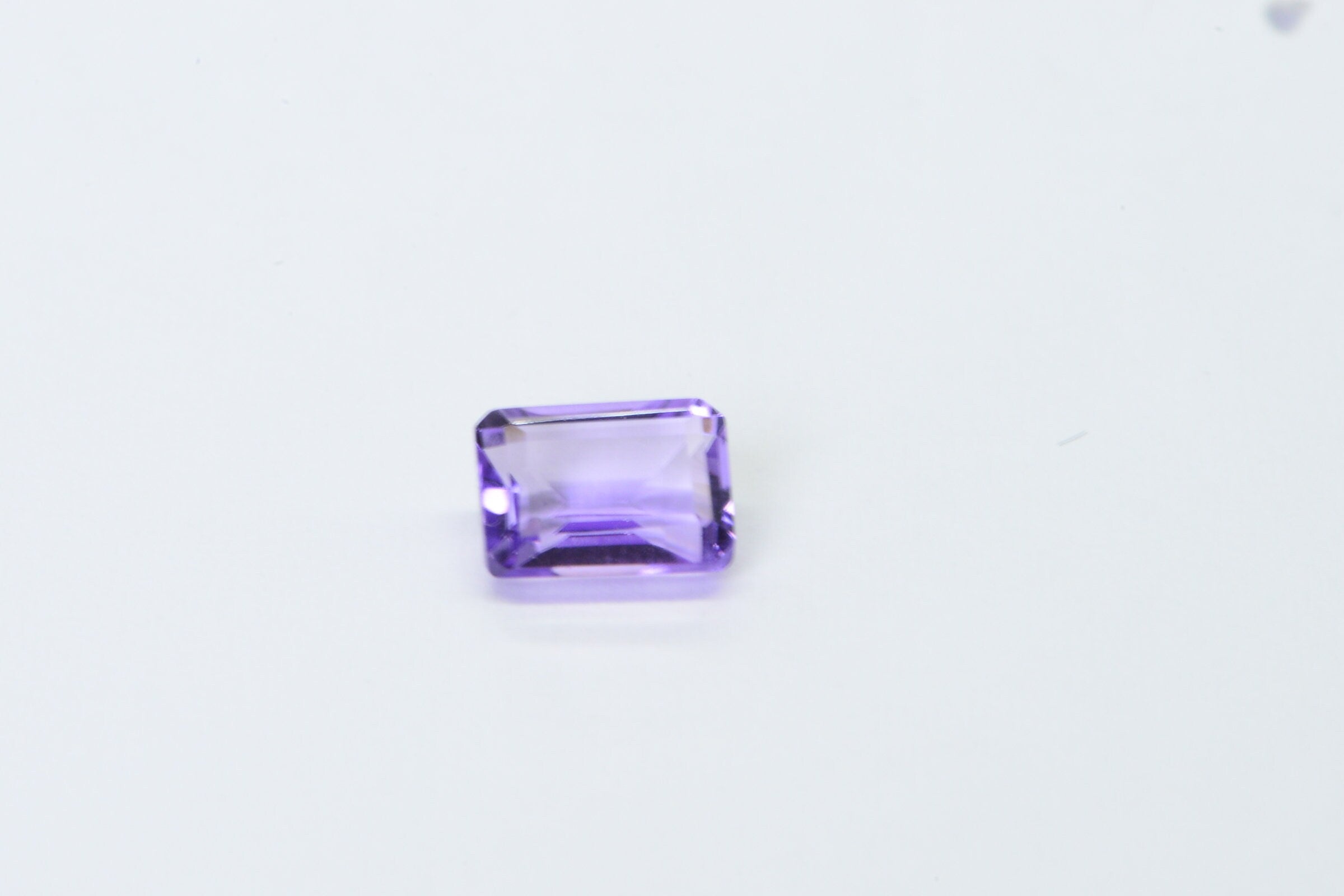 Natural Amethyst Rectangle Faceted Cabochon 7X5 mm Emerald Cut Amethyst